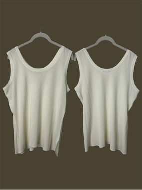 Misook Vintage Tank Top size M White Old Money Minimalist Quite luxury